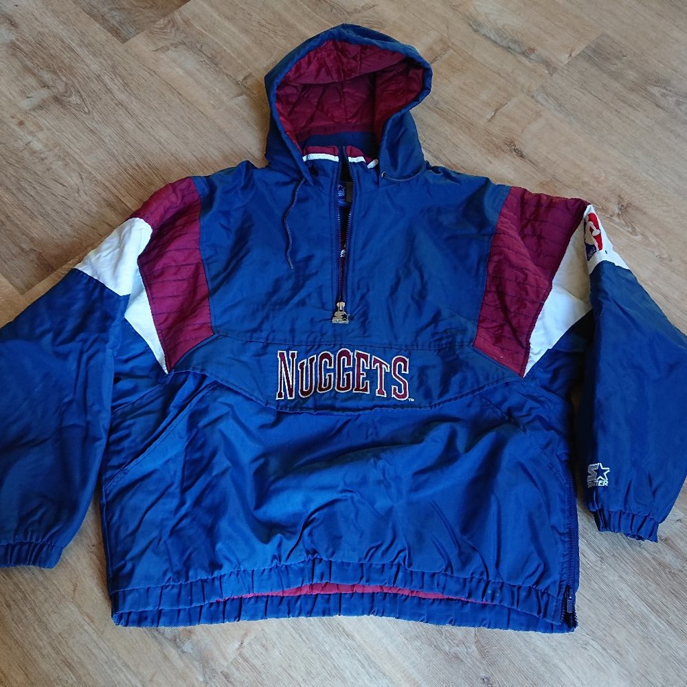 World Champs Denver Nuggets old school XL STARTER pull over vintage Coat
